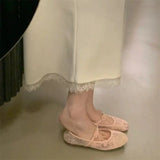 2026 Women Spring Summer Ballet Flat Shoes Breathable Mesh Embroidery Fashion Flats Lovely Bow Knot Female Daily Walking Sandals
