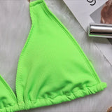 9 Colors Sexy Bikini Women Luxe Crystal Diamond Metal Chain Pit Striped Swimwear Swimsuit Bikinis Set Bathing Suit Beach Bikini