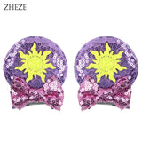 Christmas 2.8"Mouse Ears Hair Clips For Children Sequins Bow Hairpins Girls Festival Party DIY Hair Accessories