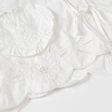 Foridol Heart Embroidery White Cotton Women Blouse Bowknot Spring Summer Lantern Sleeve Casual Shirt V Neck Loose Chic Blusa