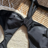 2025 New Color-Block Floral Pattern Trim One-Piece Slim Tie Hollow Out Swimsuit Sexy Backless Bathing Suit Trajes De Baño