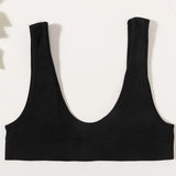 Ribbed Seamless U-Back Bralette Women's Push Up Tube Tops Wire Free Plunge Underwear Sexy Lingerie Small Cup Intimates M-XL