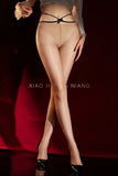 Glossy Silky Ultra-Thin 3D Waistline Seamless Sexy Summer Black Pantyhose Solid Color Smooth Pure Desire Pantyhose Elegant LAZY