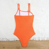 Girl Orange One Piece Swimsuit for Kids Children's Swimwear 8-12 Years Beach Wear Cute Bathing Suit Teenagers Holiday Outfit
