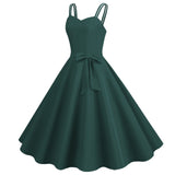 Womens Sleeveless Dress 1950s Housewife Evening Party Prom Dress Temperament Womens Dresses Female Holiday Loose Beach Dresses