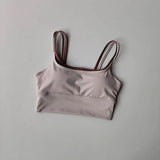 Women's yoga sports bra, shoulder straps with color blocking design, camisole yoga fitness bra