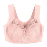 Shockproof Push-up Wireless Yoga Daily Bra Women Bra Wide Shoulder Strap Hollow Out Lace Seamless Thin Anti-exposure Comfort