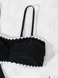 Strappy Two Pieces Swimsuit Women 2026 Black Swimwear Female Beach Wear Bathers Bathing Swimming Swim Suit