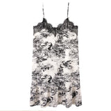 Summer Pajamas Lace Sling Camisolas Night Dress Plus Size Modal Lingerie Sleep Dress for Women Nightgown Retro Sexy Dress