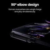 65W 2 in 1 USB A To USB C Fast Charging Foldable Phone Holder Data Cable USB Type C Builtin Desk Bracket Wire For Huawei Oneplus