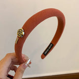 New Year's Christmas Red Hair Bands Fall Winter Popular Wide Edge Pressure Hairpin Headband Headdress Hair Accessories for Women
