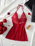 Lace Underwear Women Elegant Short Sleepwear Dress Design Loungewear Bodysuit Teddy Babydoll
