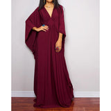 Greek Goddess Long Dress Batwing Sleeve Tunic Beach Cover Up Cover-ups Beach Dress Beach Wear Beachwear Kaftan Maxi Dress V4427