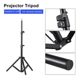 Metal Tripod Stand Universal Projector Bracket Extendable to 1.6M Aluminum Alloy Interface Adjustable Height for Projector