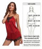 Women Satin Pajama Set Lace Trim Cami Top and Shorts, Black V Neck Spaghetti Strap Sleepwear, Soft Home Loungewear