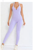 Backless Gym Jumpsuit Sport Overalls Women Nylon Yoga Workout Clothes for Women Fitness Clothing Gym Sets Womens Outfits