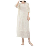 Long Dresses For Women Casual Summer Trendy Boho Style Pleated Cover Up Vestidos Daily Wear High Quality Elegant Maxi Dress