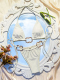 DEKA Fashion Metal Bandeau Bikini Set Buckle Swimsuit Women Push Up Suspender Micro Bikini New Sexy Beachwear Biquini