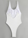 2025 Sexy Backless Striped Women Swimwear One Piece Swimsuit Female monokini High cut Trikini V Neck Bathing Suit Swim Bodysuit