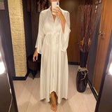 New Sexy Beach Long Maxi Dress Women Beach Cover Up Tunic Pareo White V Neck Dress Robe Swimwear Cover Up Bikini Beachwear V2623