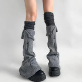 New Japanese Lolita Sweet Girl Leg Warmer Knit Socks Wool Ball Knitted Foot Cover Women Autumn Winter Heap Heap Socks
