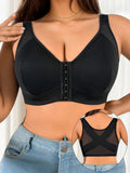Front button plus size bra easy to put on and take off comfortable bra gathering and lifting casual oversized underwear MR3441
