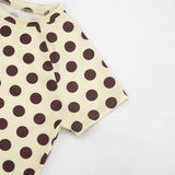 2026 Summer Women's Tops Round Neck Short Sexy Polka Dot T-Shirt Tops