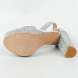 2025 Big Size 42 Sexy Crystals High Heels Sandals Women Bling Rhinestones Summer Ankle Strap Wedding Shoes Platform Party Sandal