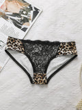 Ladies Leopard Print Lace Bralette Sexy With Steel Ring Lingerie Comfortable Lifting Underwear Triangle Underwear Set B2076