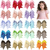10Pcs/card Grosgrain Ribbon Bows Hair Clips For Girls Small Trailing Bowknots Hairpins Headwear Kids Hair Accessories