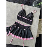 Erotic Hot Cosplay Uniform Fairy Ultra Sexy Seamless Bra Kit Garter Set Maid Dress Sex Outfits Costume Pajamas Thongs Set