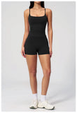 2 Piece Shaved Yoga Sets Women Hip Lifting Shorts Fitness Suit Outdoor Leisure Running Slimming Sports Vest Workout Tracksuit