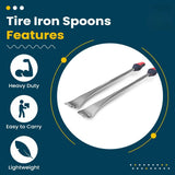 14.5" Tire Iron Spoons Lever Bar Changing Tires Repair Tool Kit Tyre Changer Remover for Motorcycle Bike Scooter Bicycle Mower