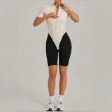 Women's Seamless Yoga Jumpsuit Sports Workout Running Hip-lifting Slim Fit Shorts One-Piece Training Fitness Gym Bodysuit