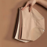 3Pcs/Set Women Soft Cotton Panties Mid Waist Briefs in Warm Tan Minimalist Intimates Breathable Stretch Underwear Size M-2XL