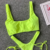 2026 High Cut Micro Thong Bikini Female Thong Bikinis Swimsuit Women Swimwear Two-pieces Bikini Set Brazilian Bathing Suit Swim
