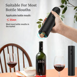 HOMEFISH Electric Wine Bottle Opener Automatic Red Wine Corkscrew Rechargeable Wine Opener One-click Button Wine Tools
