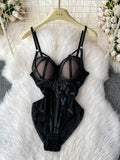 MOYISU Women's Sexy Summer Bodysuit Halter See Through Mesh Lingerie Push Up Pads Euro Style Boho Chic Shapewear Hot Item AU Hot
