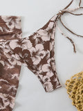 Halter Triangle String Bikinis 2026 Women Sexy Printed Swimsuit 3 Pieces Swimwear Female Bathers Bathing Swimming Swim Suit