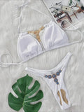 Extreme Mini Micro String Diamond Bikini Women Swimsuit Female Triangle Swimwear Two Pieces Bikini Set Halter Bathing Suit Swim
