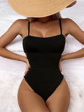 2026 Swimsuit One Piece Solid Swimwear Women One-piece Bathing Swim Suit Female Padded Beach Wear Swimming Summer