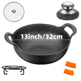 AEDG Cast Iron Skillet Set Preseasoned Nonstick Cookware