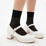 Plus Size 30-48 Mary Jane Shoes Women Sweet Lolita Round Toe Adjustable Buckle Strap Platform Thick Sole 5cm Block Heel Shoes