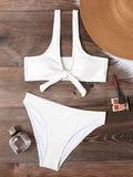 2026 Bowknot Sporty Bikinis Solid Swimwear Female Sexy Swimsuit Women Bathers Bathing Swimming Swim Suit Beachwear