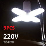 E27 Fan Shape LED Bulb AC220V 28W Foldable Led Light Bulb Lampada For Home Living Room Warehouse Garage Ceiling Light