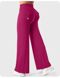 High Waist Pocket Yoga Pants for Women - Stretch Breathable Gym Workout Leisure Tummy Control Tights with Pockets
