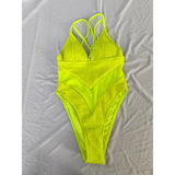 S - XXL 5 Colors V Neck Mesh Sheer Women Swimwear One Piece Swimsuit Female High Leg Cut Monokini Bather Bathing Suit Swim V6168