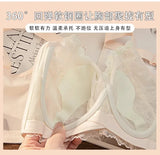 Plus Size Wireless Bra Women Summer Thin Minimizer Large Bust Support Side Coverage Anti Sagging Adjustable Straps Comfort White