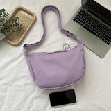 Minimalist Crossbody Bag with Puppy Pendant - Spacious & Stylish Scratch-Resistant Nylon Shoulder Bag  for Daily Essentials