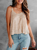 2026 Summer Fashion Women's Tanks Sexy Sequins Camisole Lady Casual Sliver Women's Strap Top Night club Streetwear Y2K Dress up